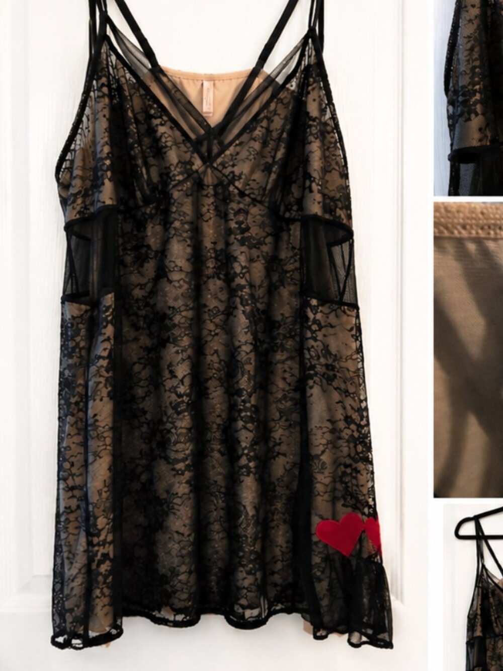 Sophie Theallet for Cacique Black Lace Chemise Babydoll Plus Size 26/28